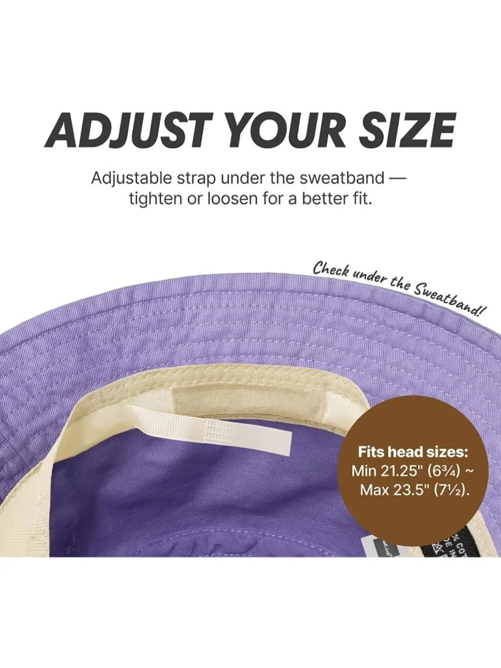 Unisex Lavender Cotton Summer Sun Boonie Style Beach Golf Fishing Bucket Hat